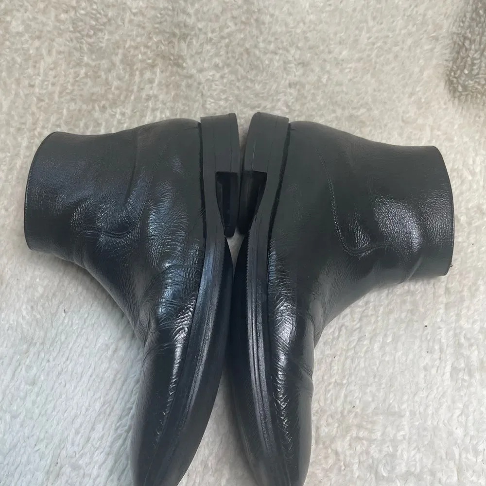 Flag LTD Men's Leather black Dress Ankle Boots Side zipper . Leather lining SZ12